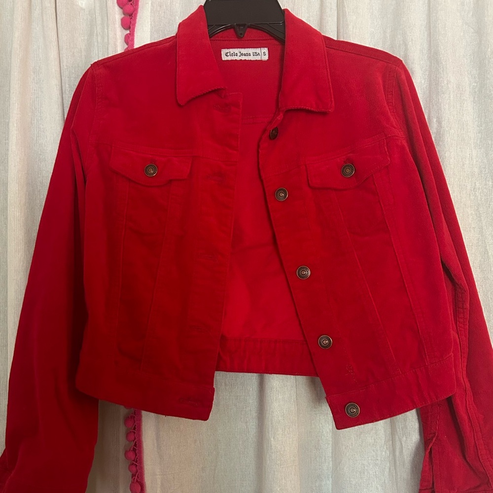 Cielo Red Corduroy Jacket